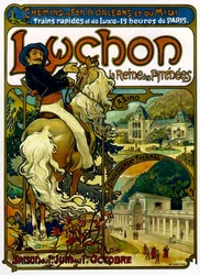 Póster para trenes a Luchon, Francia, 1895